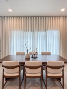 CORTINA ONDA PERFECTA PARA COMEDOR